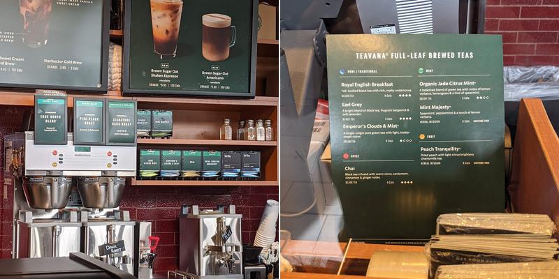 Starbucks Coffee Company Menu