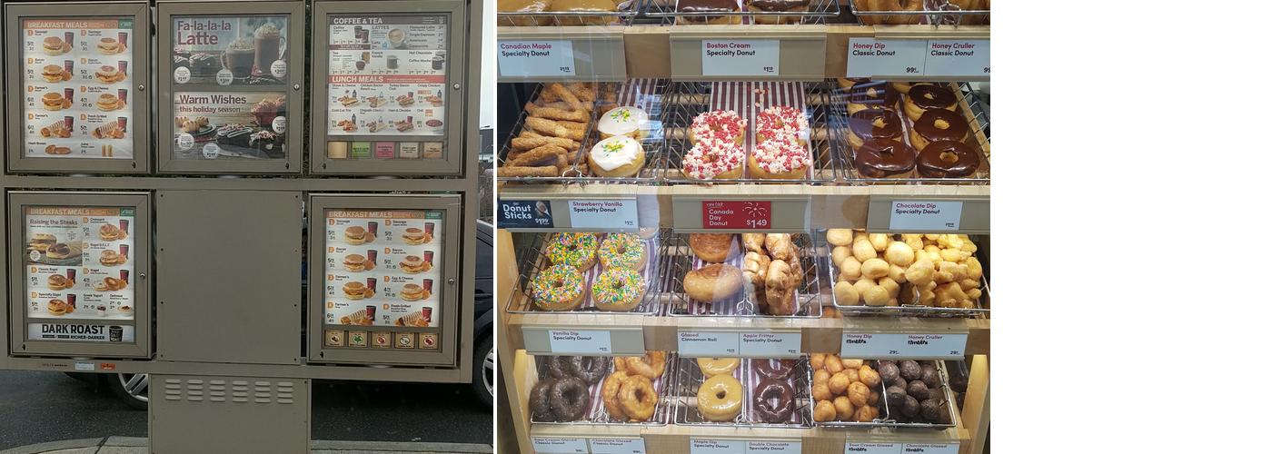 Tim Hortons Menu