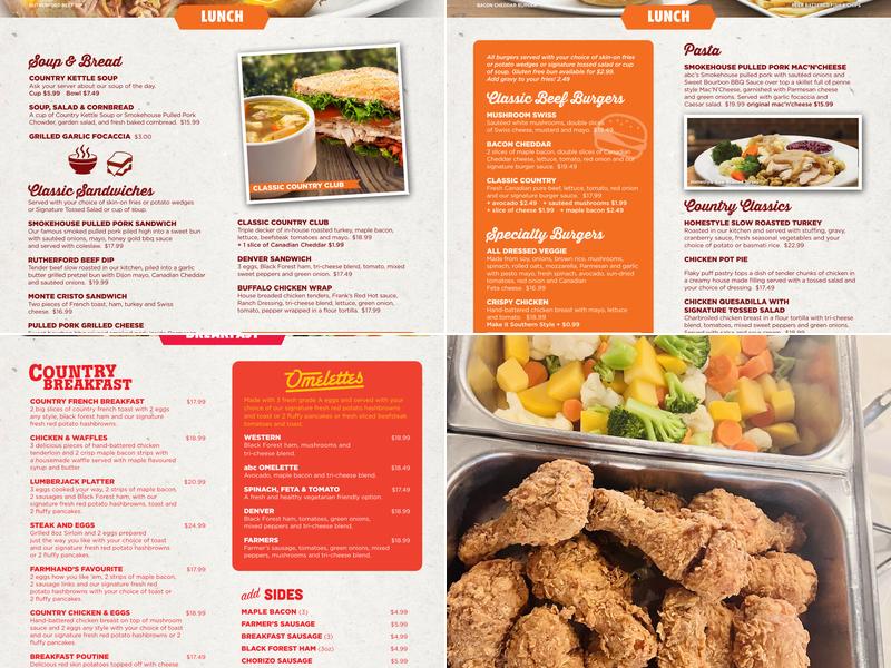 abc country restaurant Menu