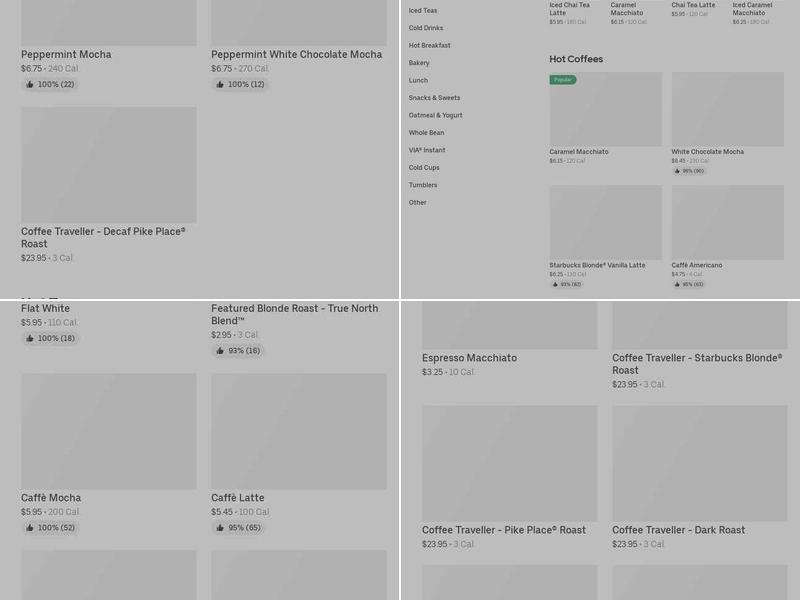 Starbucks Menu