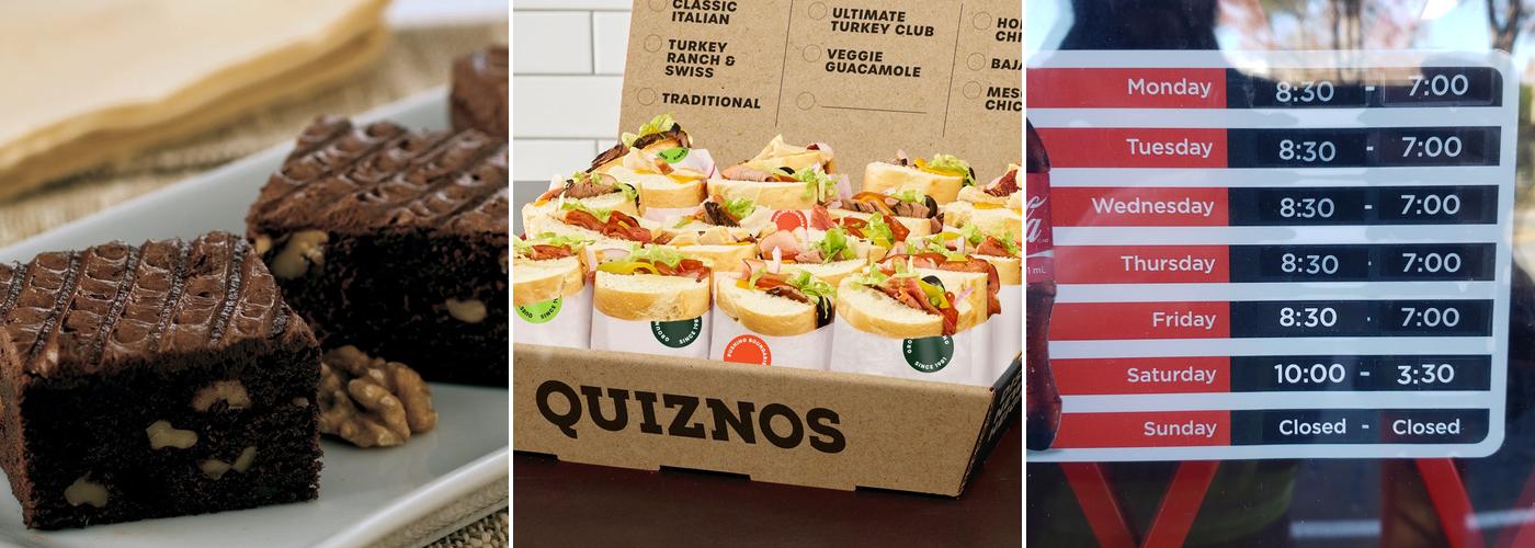 Quiznos Menu