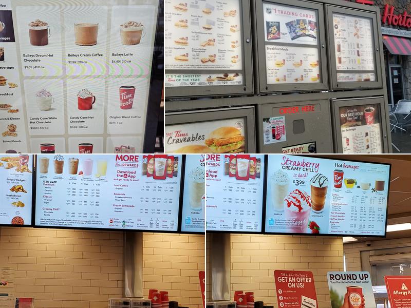 Tim Hortons Menu