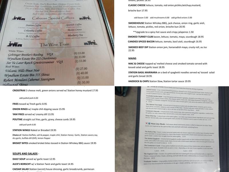 Grand Forks Station Pub Menu