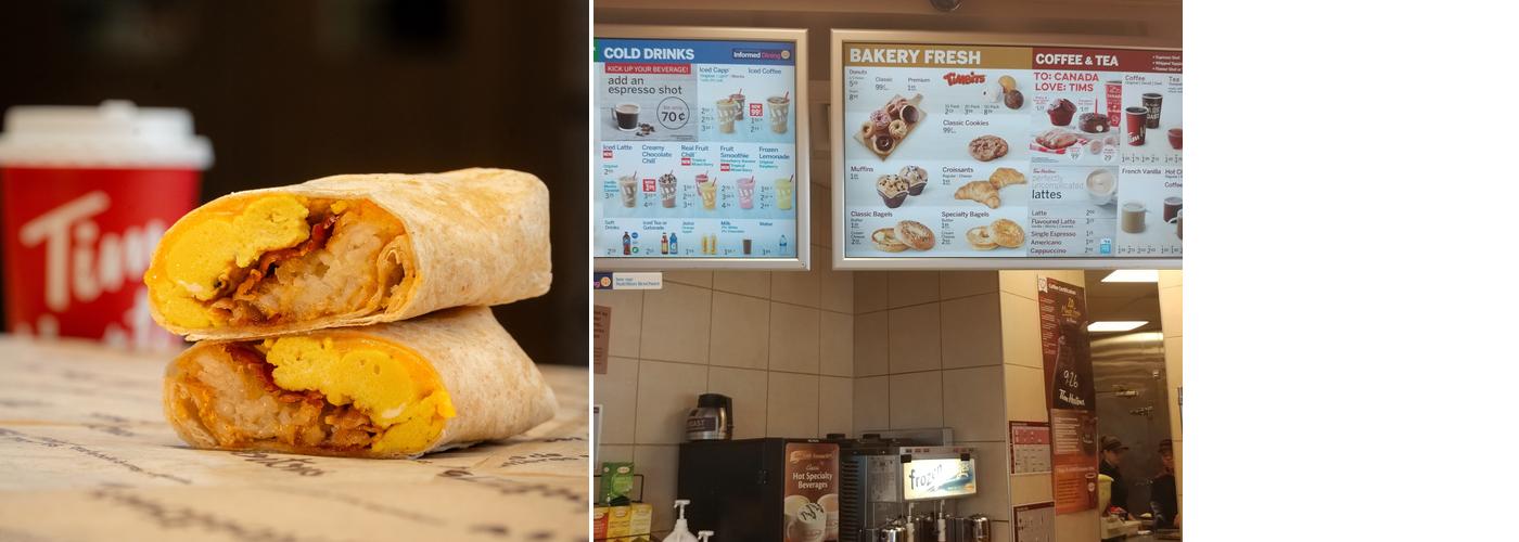 Tim Hortons Menu