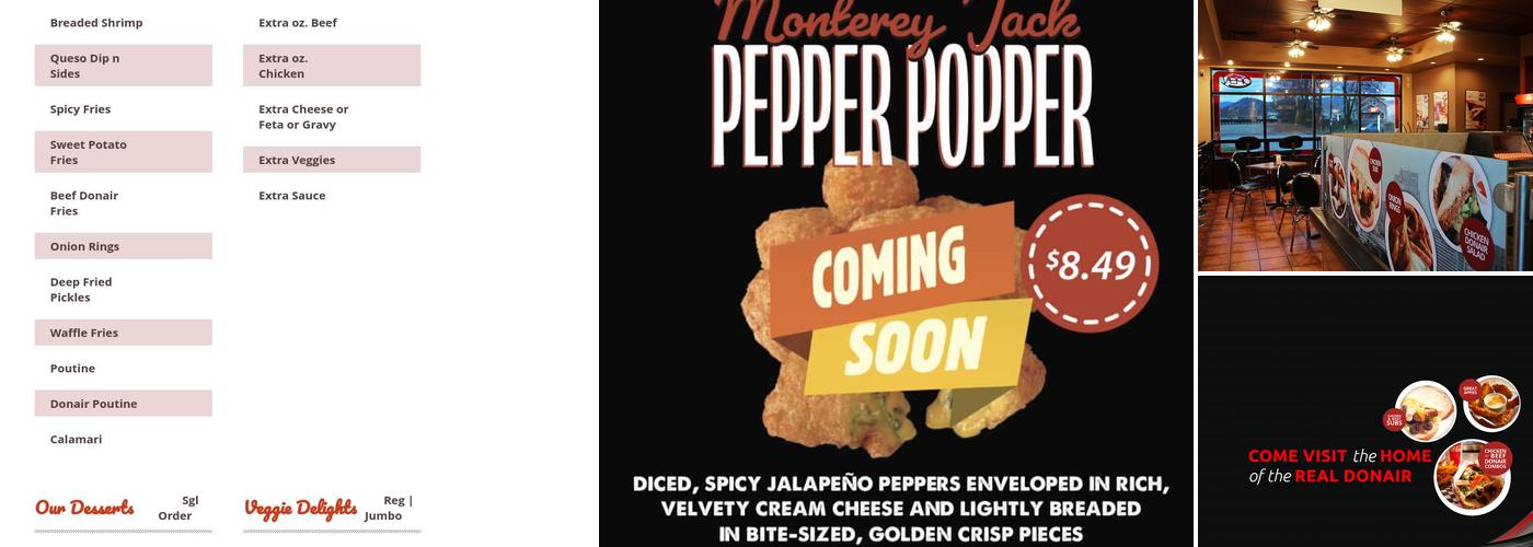 Subcity Donair Rutland Menu