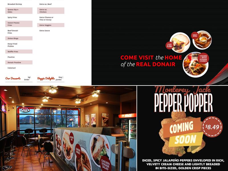 Subcity Donair Rutland Menu