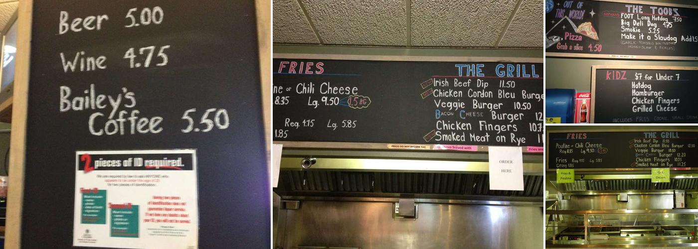 Ridge Rocket Cafe Menu