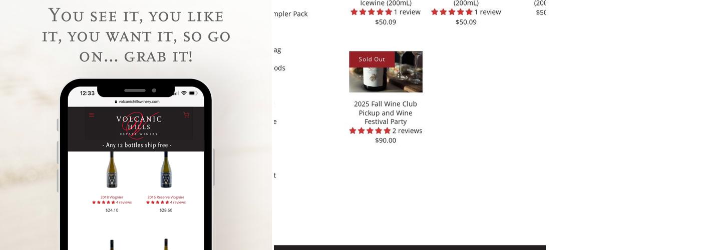 Volcanic Hills Estate Winery Menu