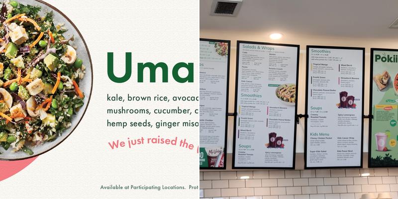 Freshii Menu