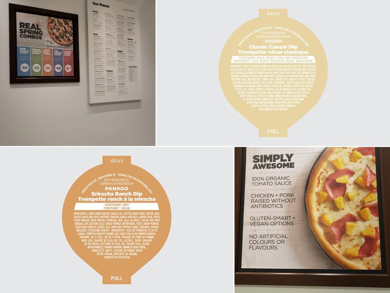 Panago Pizza Menu