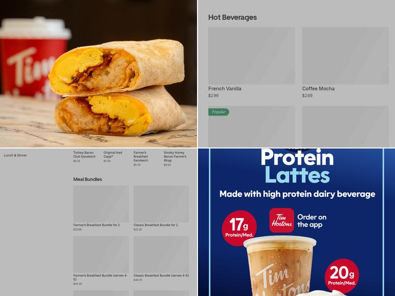 Tim Hortons Menu