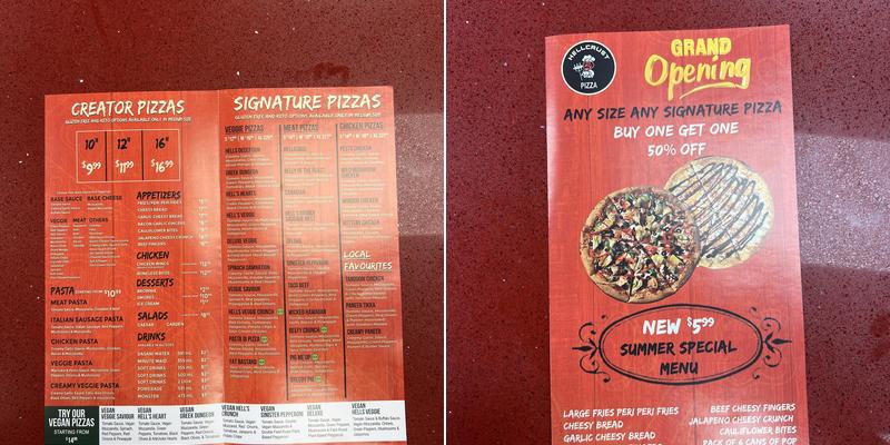 Monte Carlo (Now HellCrust Pizza - Langley) Menu
