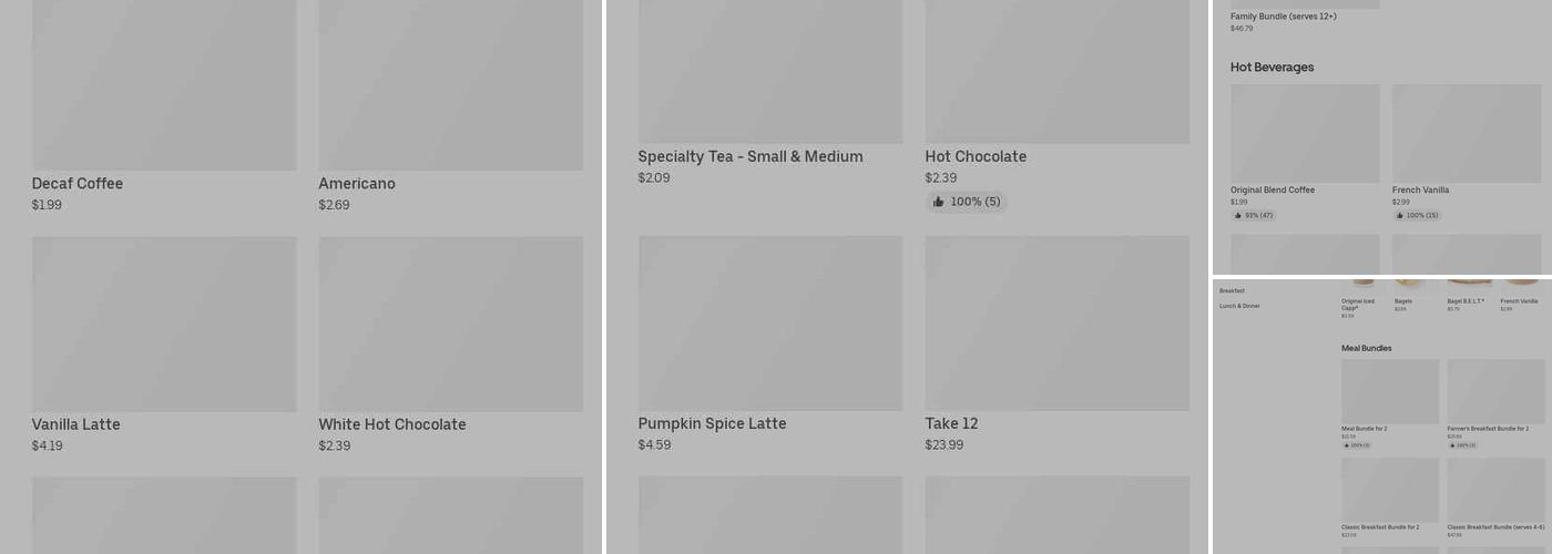 Tim Hortons Menu