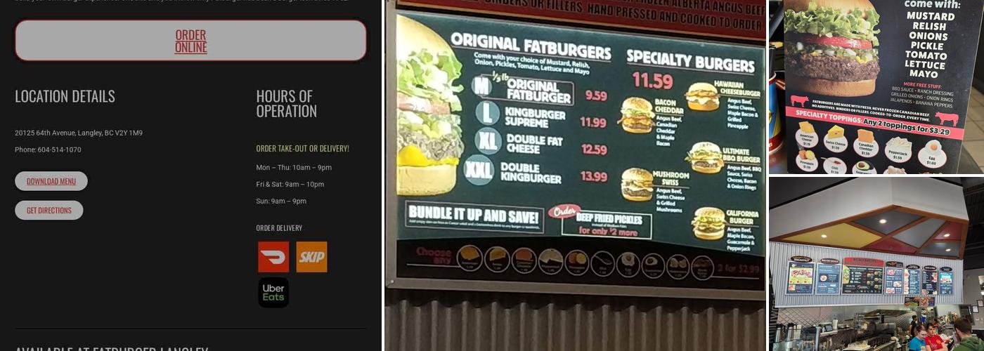 Fatburger Langley Menu