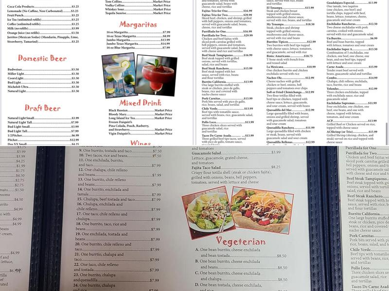 El Tenampa Express Menu