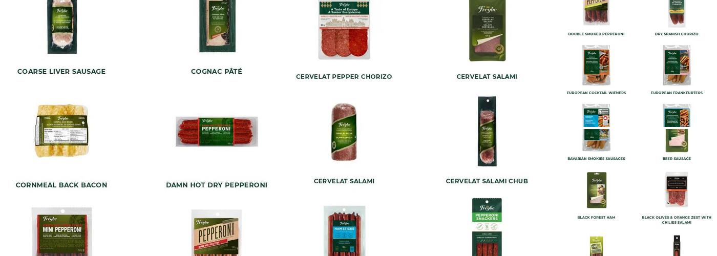 Freybe Gourmet Foods Ltd Menu