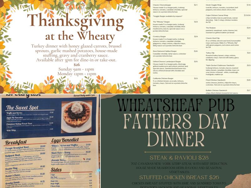 Wheatsheaf Pub & Liquor Store Menu