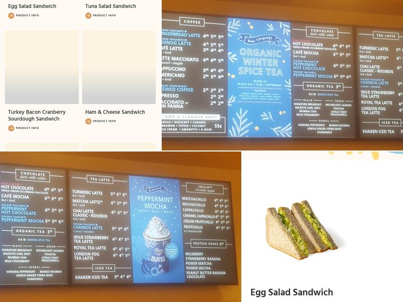 Blenz Coffee Menu