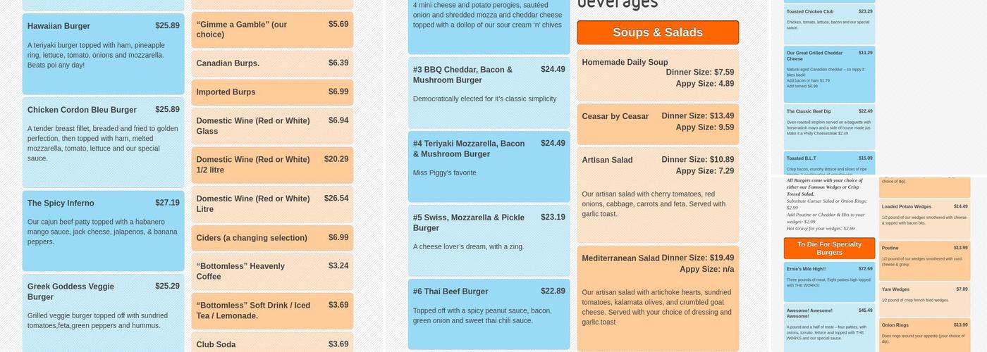 Burger Heaven Restaurant Menu