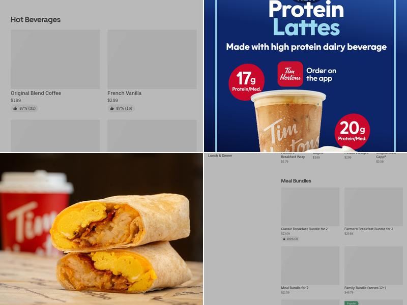 Tim Hortons Menu