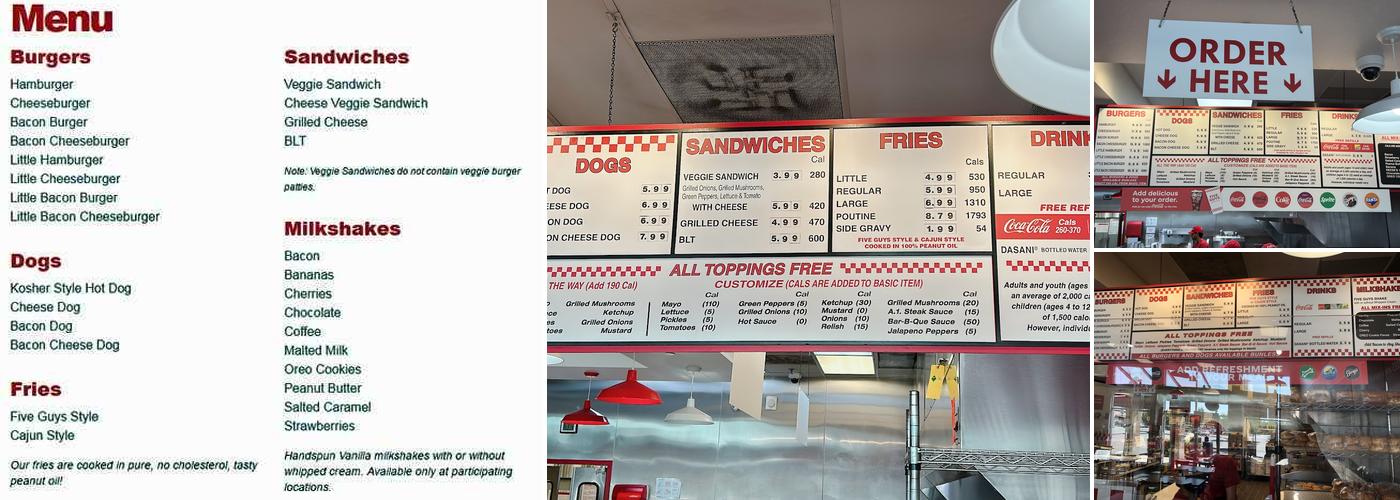 Five Guys Menu