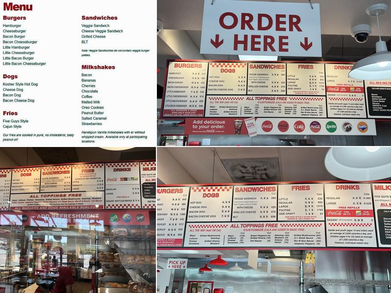 Five Guys Menu