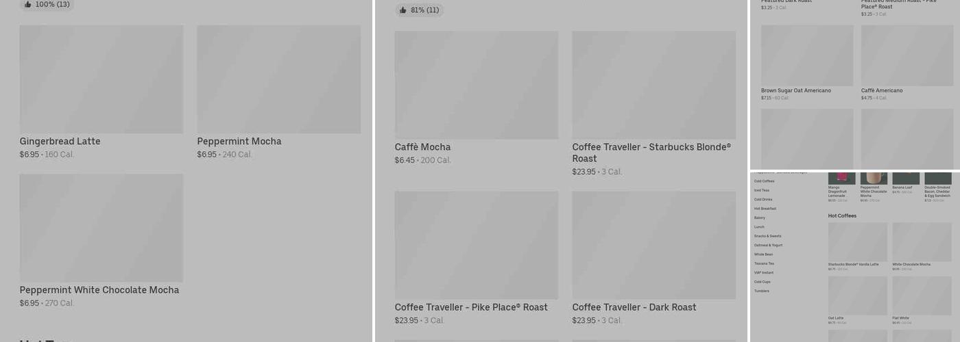 Starbucks Coffee Company Menu