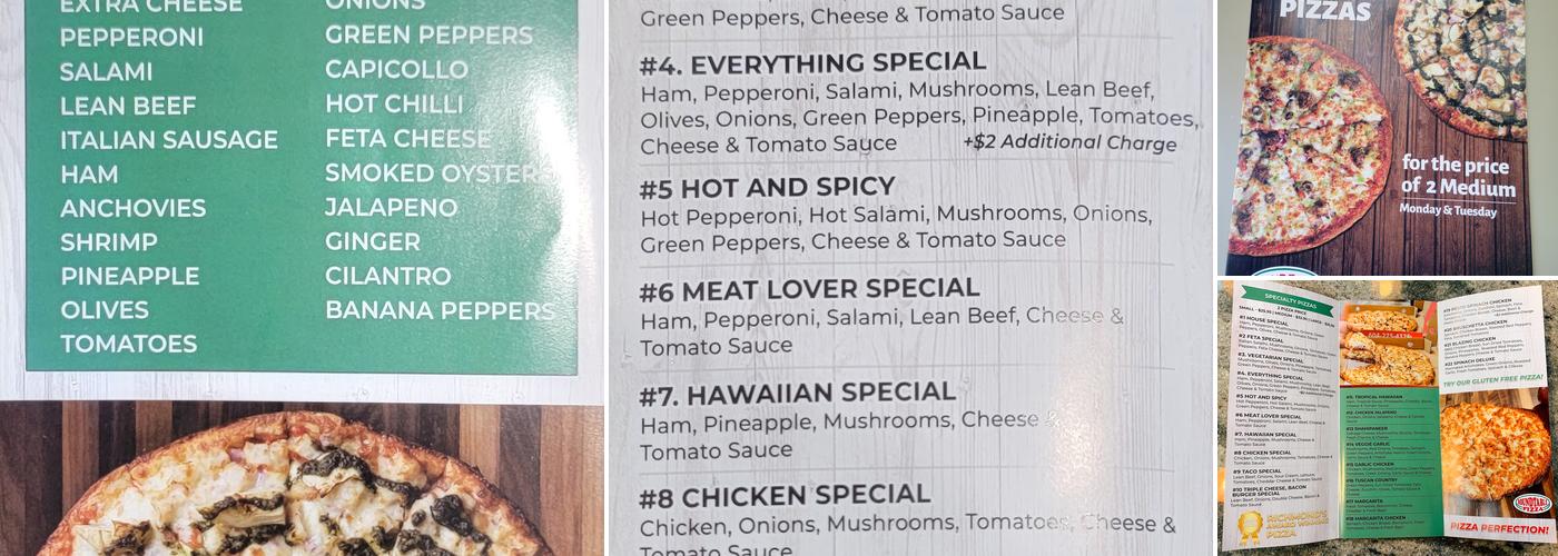 Round Table Pizza - Garden City, Richmond Menu