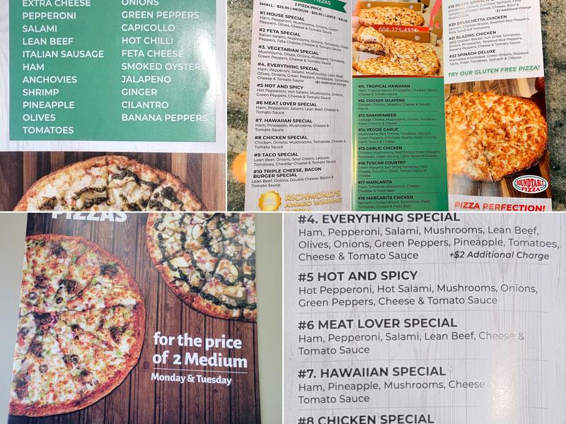 Round Table Pizza - Garden City, Richmond Menu