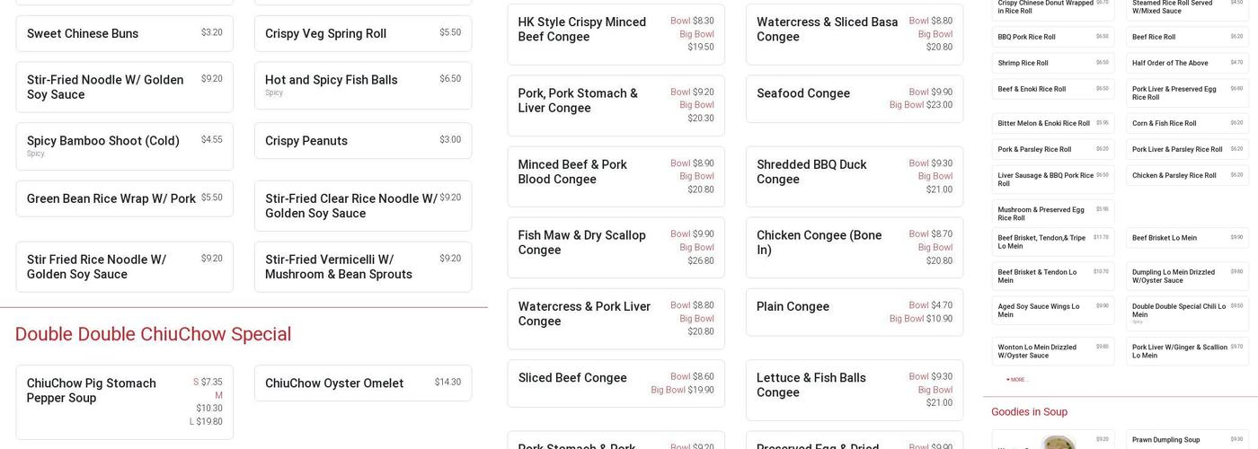 Double Double Restaurant Menu