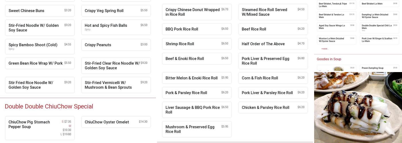 Double Double Restaurant Menu