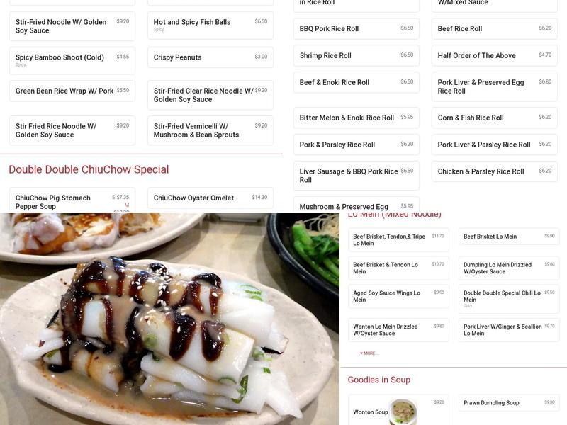 Double Double Restaurant Menu