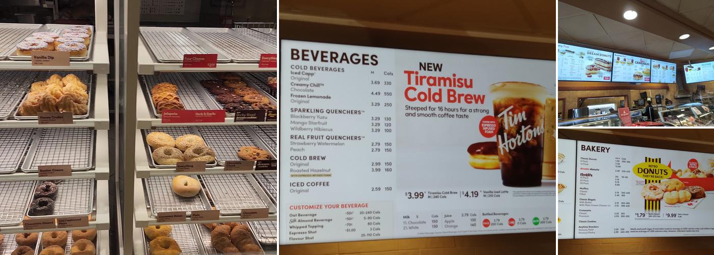 Tim Hortons Menu