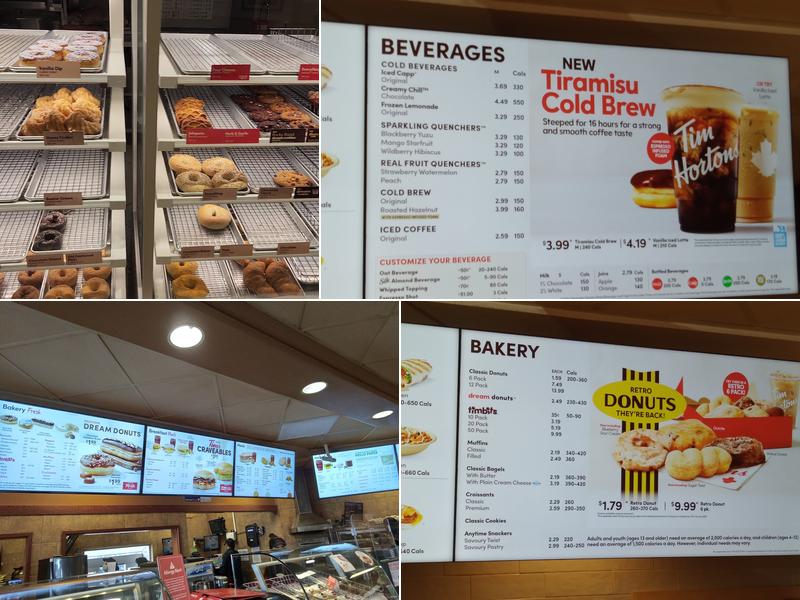 Tim Hortons Menu