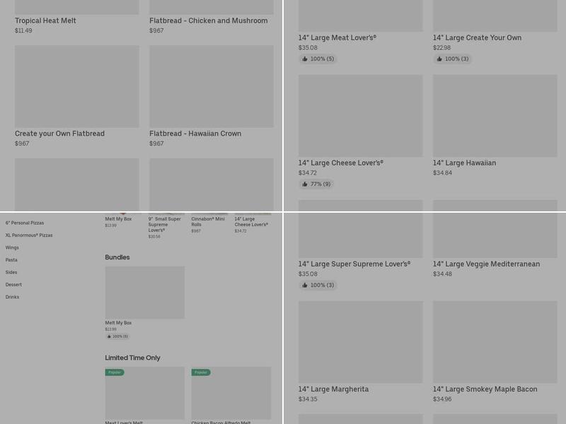 Pizza Hut Menu