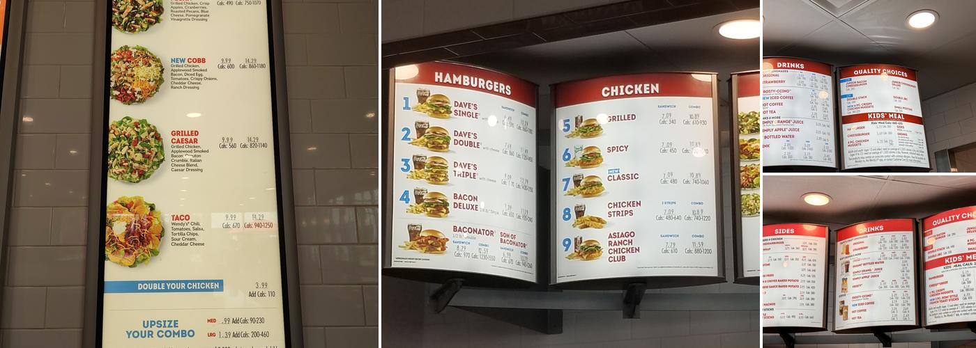 Wendy's Menu