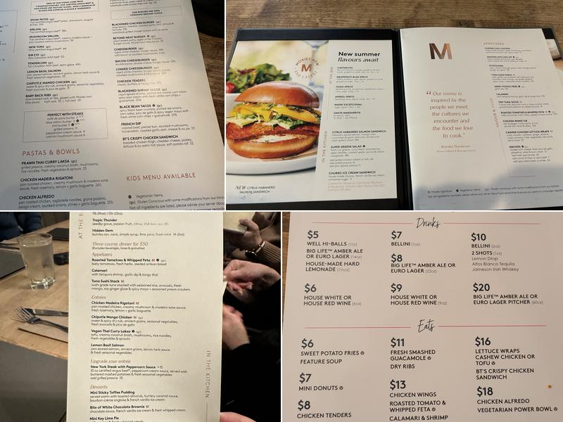 Moxies Richmond Restaurant Menu
