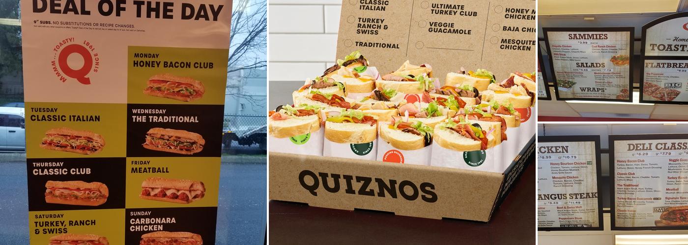 Quiznos Menu
