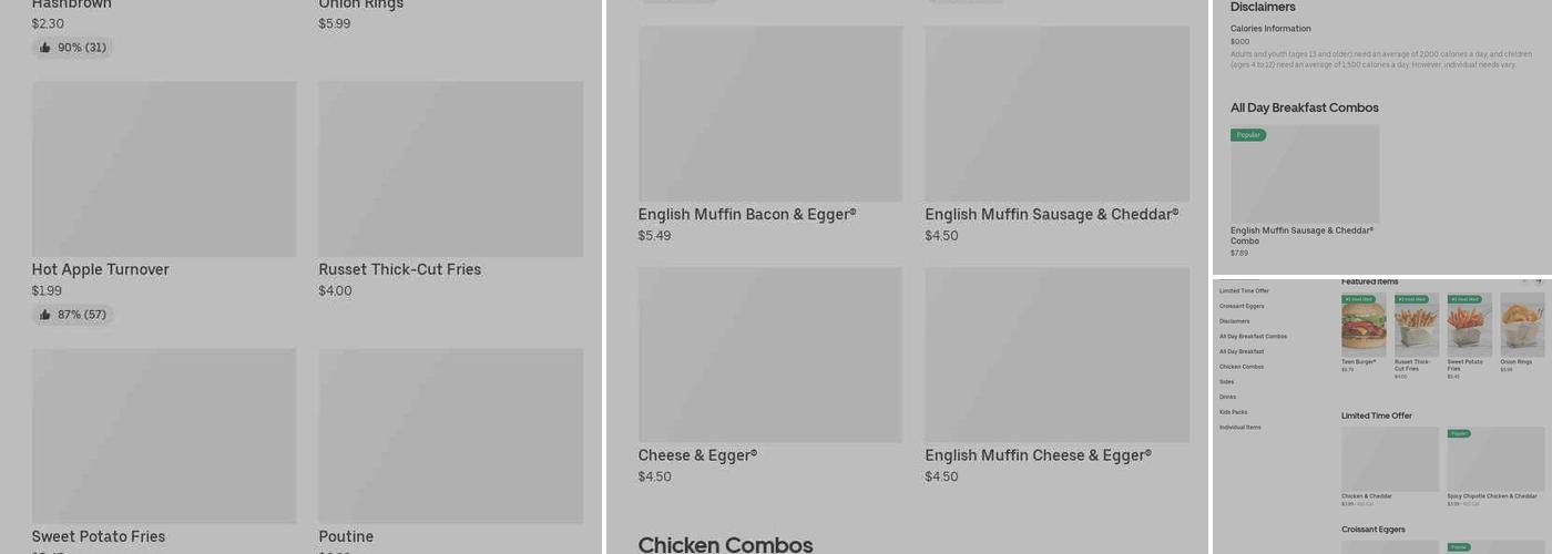 A&W Canada Menu