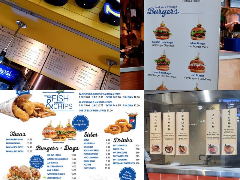 Pajo's Fish & Chips at YVR Airport Menu