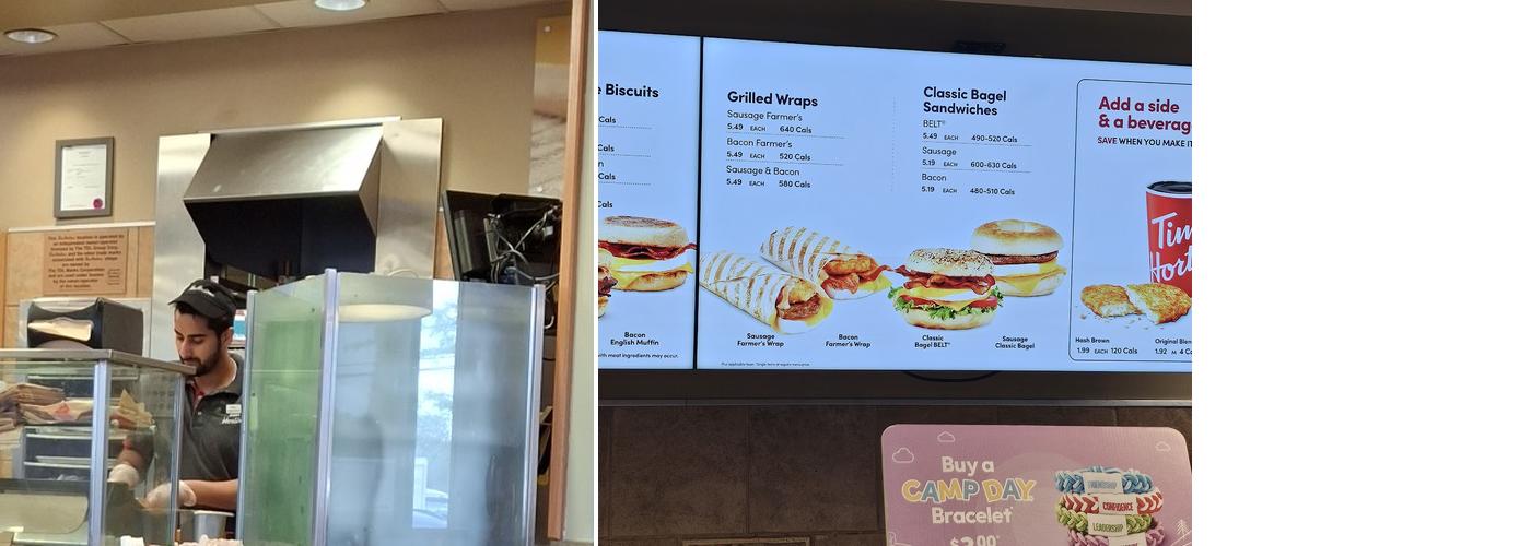 Tim Hortons Menu
