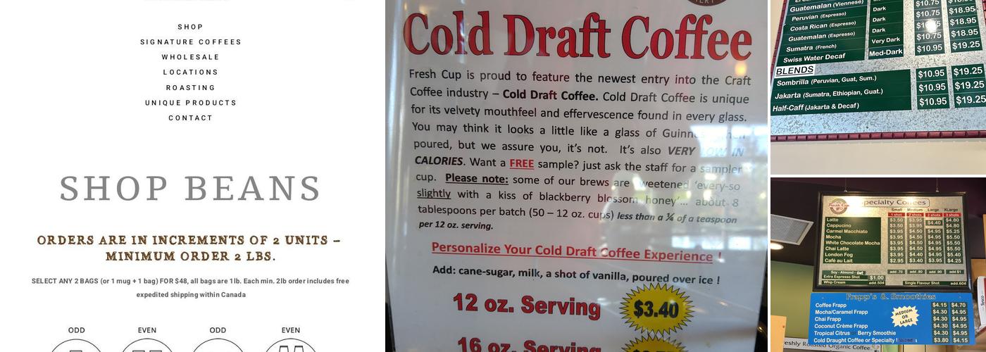 FRESH CUP ROASTERY CAFE Menu