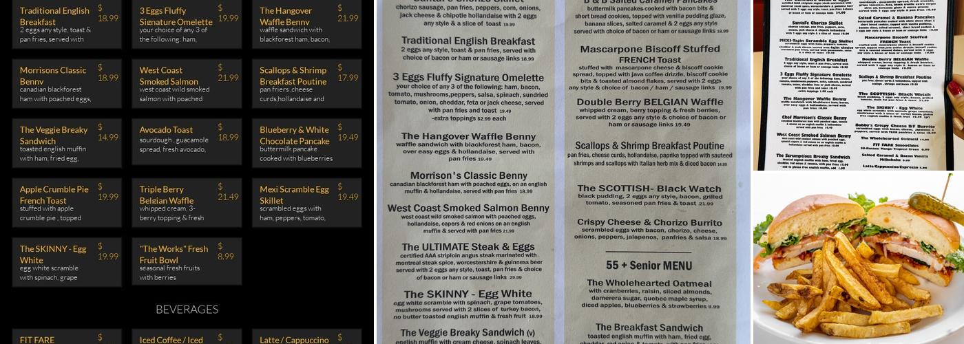 Morrison Cafe Menu