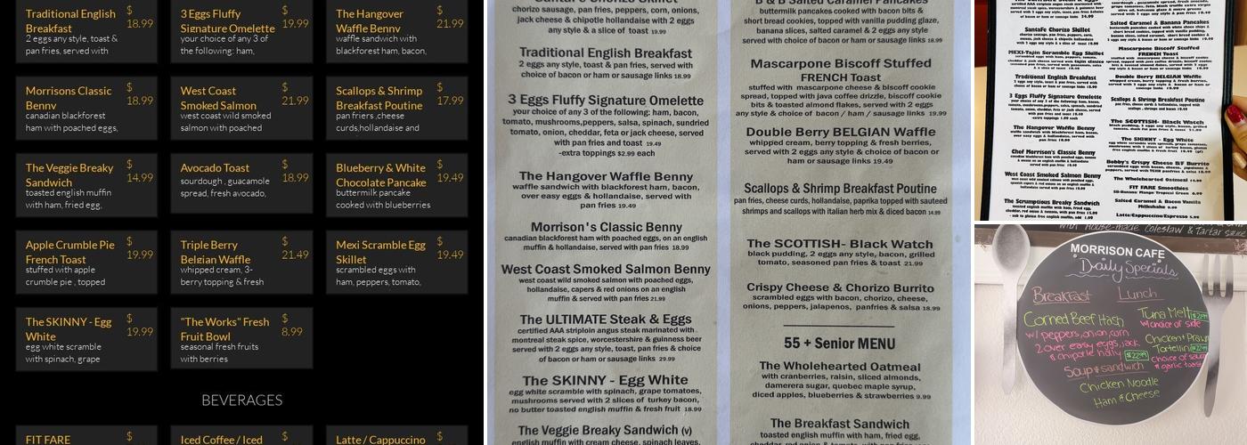 Morrison Cafe Menu