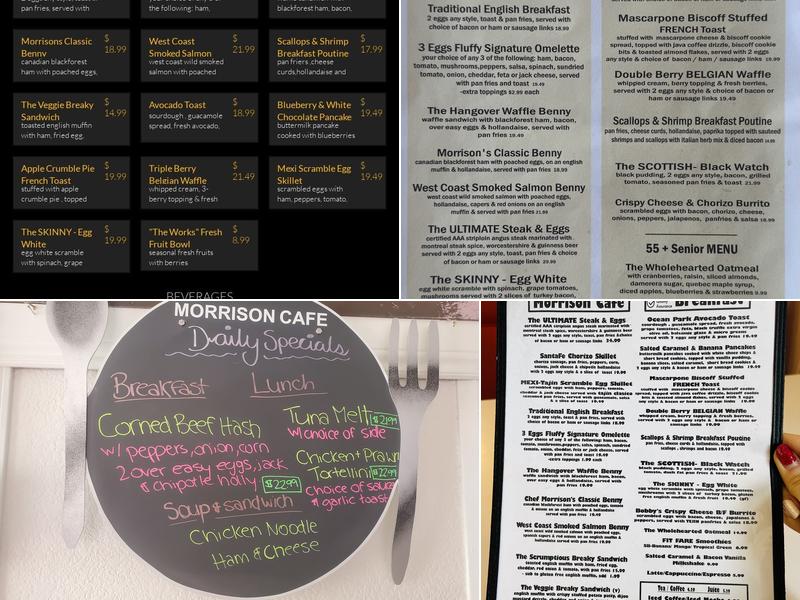Morrison Cafe Menu