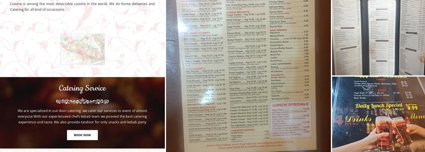 Curry and Kabab Menu