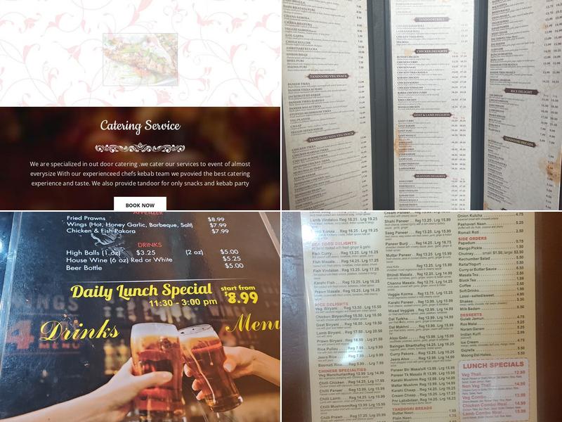 Curry and Kabab Menu