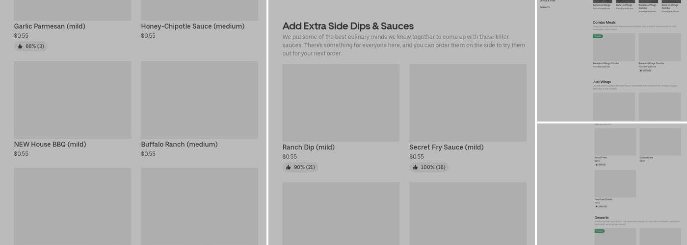 It's Just Wings Menu