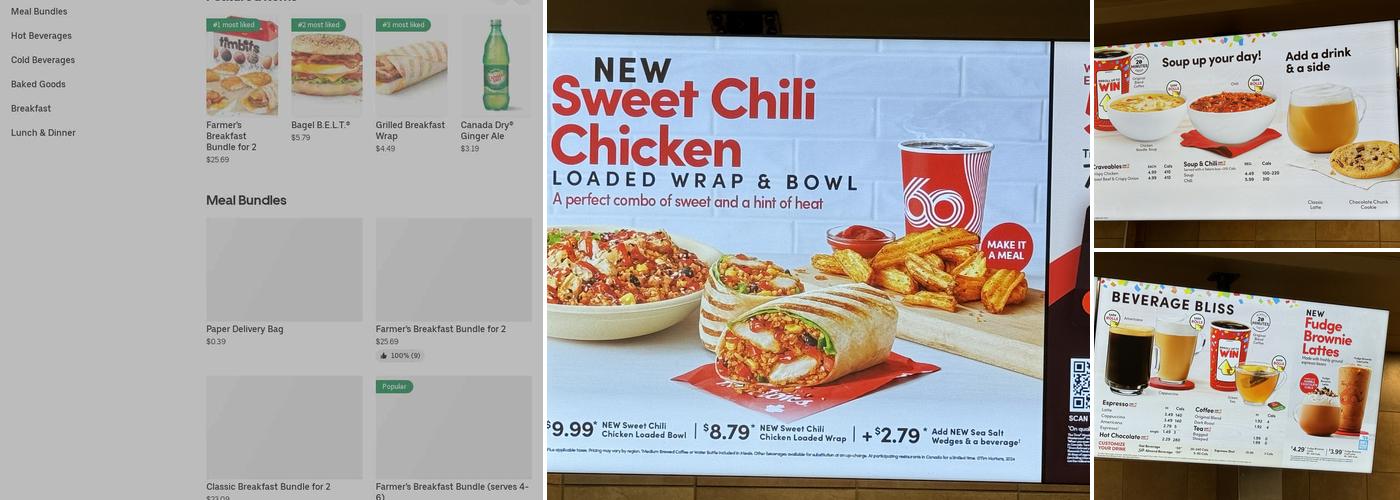 Tim Hortons Menu