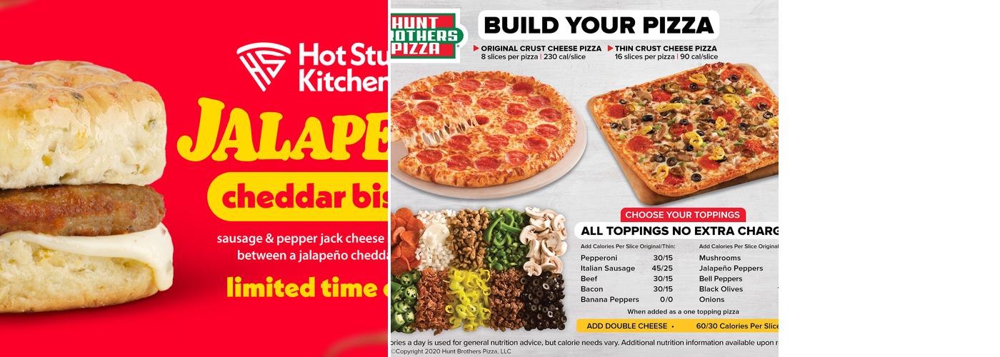 Hunt Brothers Pizza Menu